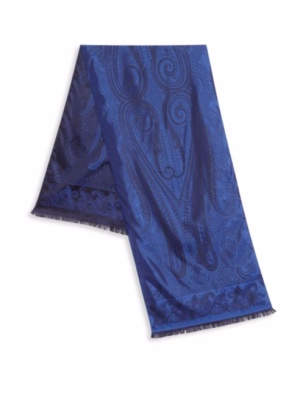 etro paisley print silk scarf